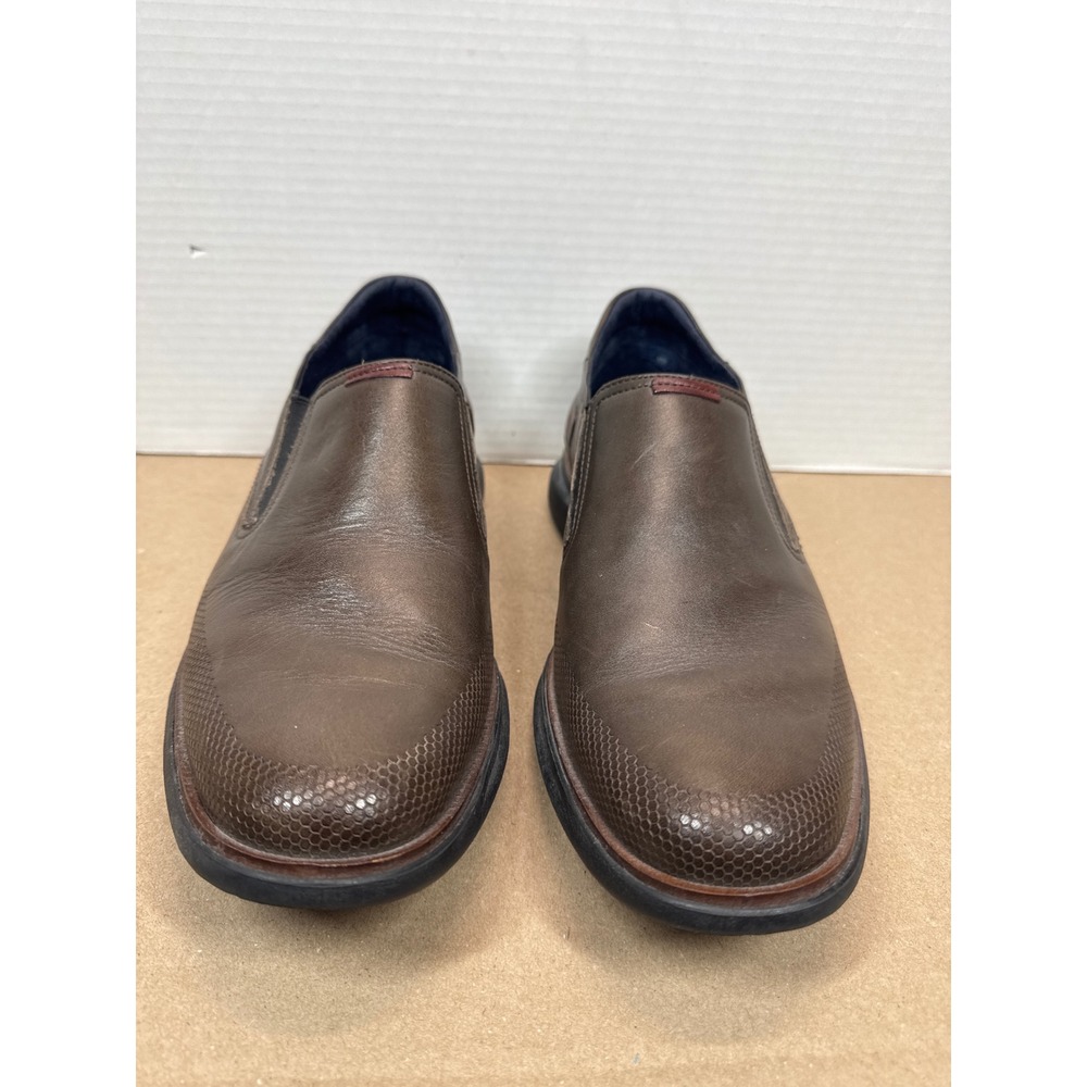 Fluchos F0205 Mens Brown Leather Slip On Loafers Made‎ in Spain Size 41 EU 8 US